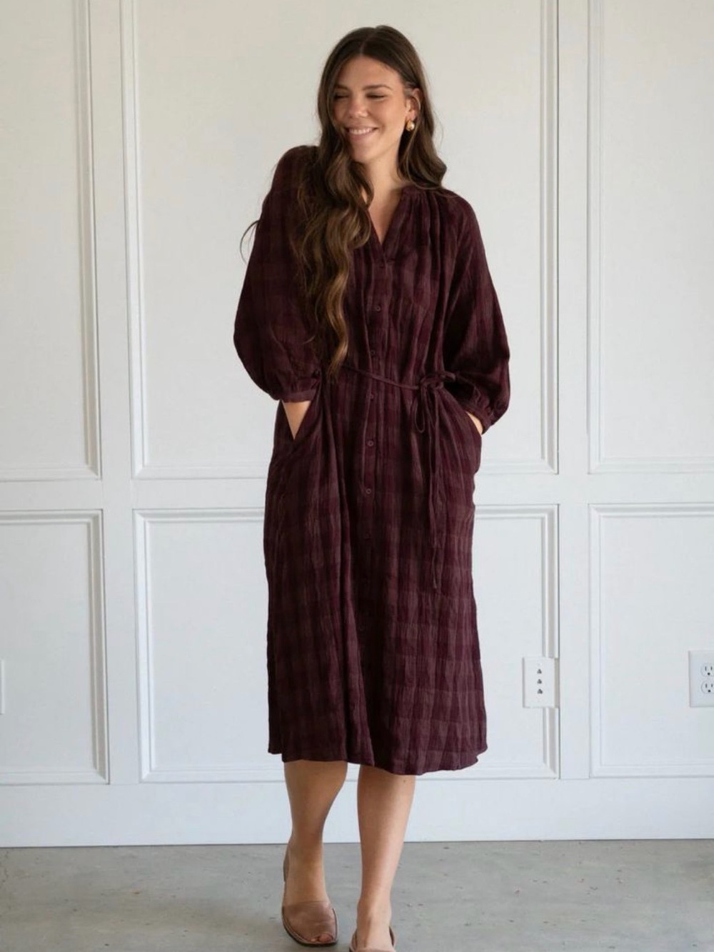 Neuflora Juneau Dress in Deep Plum